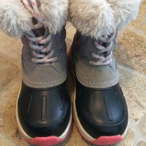 Carters waterproof snow boots fur top - size 8